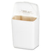 HOSPECO Wall Mount Sanitary Napkin Receptacle-ABS, PPC Plastic, 1 gal, White