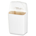 HOSPECO Wall Mount Sanitary Napkin Receptacle-ABS, PPC Plastic, 1 gal, White