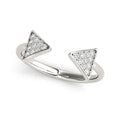 14k White Gold Diamond Arrowhead Open Ring (1/5 cttw) by Bids.com