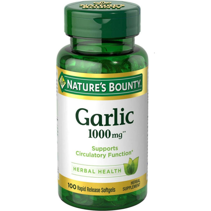 Nature's Bounty Herbal Health Odorless Garlic Extract Rapid Release Softgels, 1000 Mg by Pasteur Pharmacy