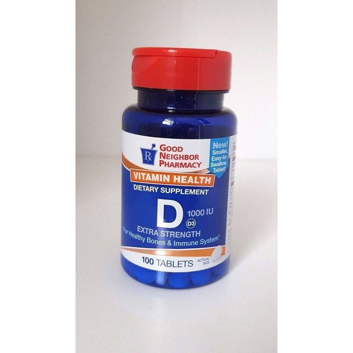 Good Neighbor Pharmacy GNP Vitamin D3 1000IU 100 Tabs by Pasteur Pharmacy