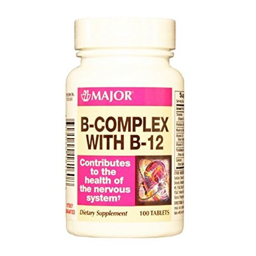 Major Vitamin B-Complex With B-12 100 Tablets by Pasteur Pharmacy