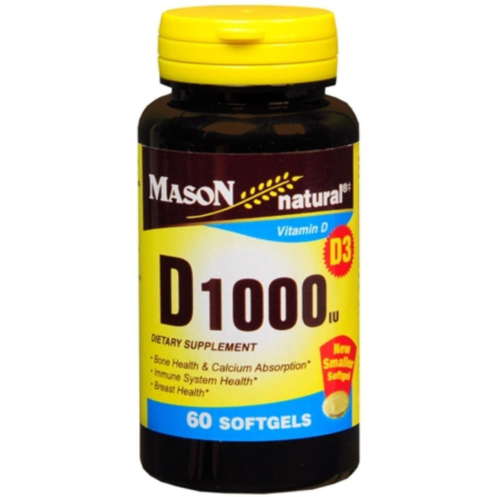 Mason Natural® Vitamin D3 1000 IU (25 mcg) by Pasteur Pharmacy