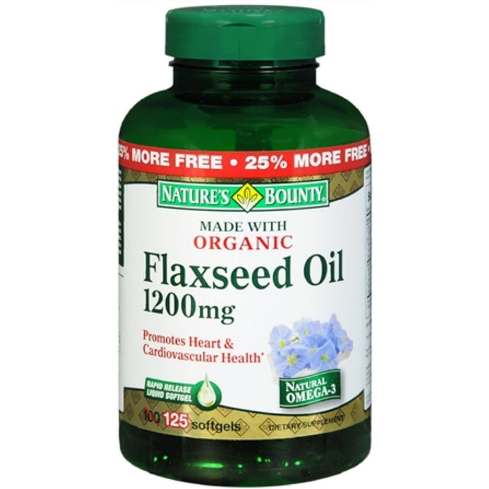 Nature's Bounty Flaxseed Oil, 1200 Mg, Rapid Release Softgels by Pasteur Pharmacy