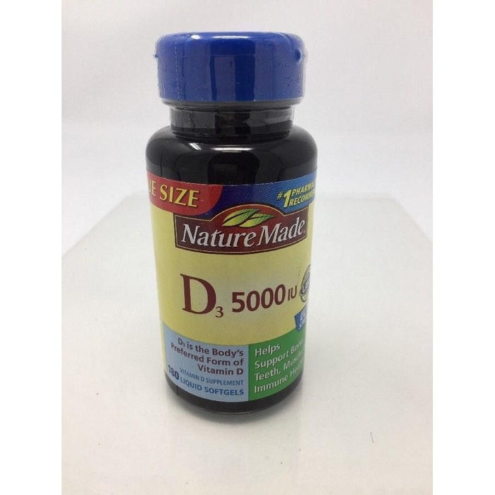 AvKARE Nature Made Ultra Strength Vitamin D3 Softgels 5000 IU by Pasteur Pharmacy