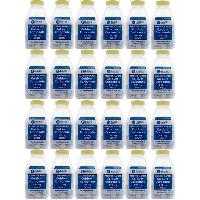 Reliable1 Calcium Carbonate 500mg- 150 Chewable Tablets Reliable 1 by Pasteur Pharmacy