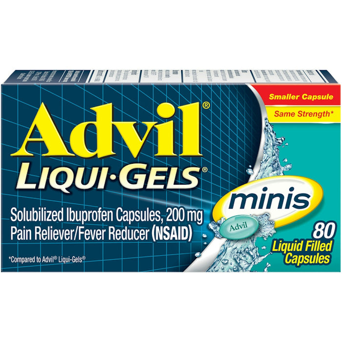Advil Liqui-Gels Minis Pain And Fever Liquid Capsules, 200 Mg Ibuprofen by Pasteur Pharmacy