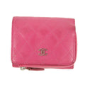 Chanel Caviar Calfshin Leather Pink Trifold Wallet #5342 by Bolt Boutique
