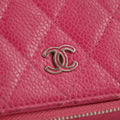 Chanel Caviar Calfshin Leather Pink Trifold Wallet #5342 by Bolt Boutique