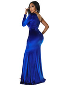 One Shoulder Velvet Cocktail Dress by The House of Stylez