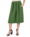 24seven Comfort Apparel Womens Classic Knee Length Skirt, small by Vanessa Jane