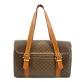 Celine Macadam Triomphe Brown Leather Boston Bag #5367 by Bolt Boutique