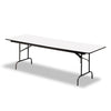 Iceberg OfficeWorks Commercial Wood-Laminate Folding Table, Rectangular Top, 72w x 30d x 29h, Gray/Charcoal