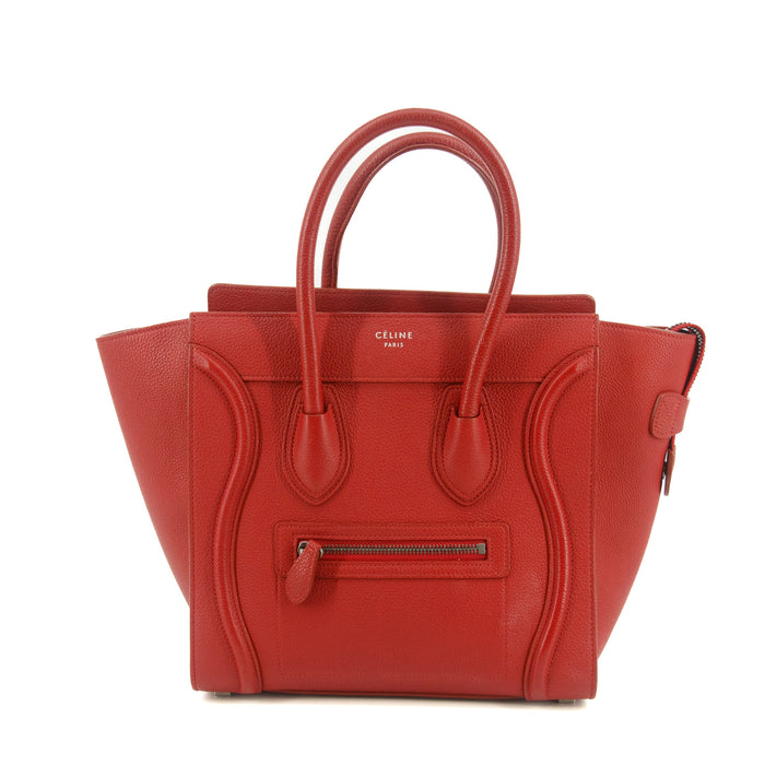 Celine Grained Calfskin Red Phantom Luggage Bag #5377 by Bolt Boutique