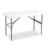 Iceberg IndestrucTable Classic Folding Table, Rectangular Top, 300 lb Capacity, 48w x 24d x 29h, Platinum