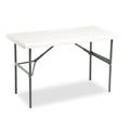 Iceberg IndestrucTable Classic Folding Table, Rectangular Top, 300 lb Capacity, 48w x 24d x 29h, Platinum