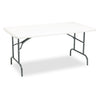 Iceberg IndestrucTable Industrial Folding Table, Rectangular Top, 1,200 lb Capacity, 60w x 30d x 29h, Platinum