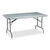 Iceberg IndestrucTable Industrial Folding Table, Rectangular Top, 1,200 lb Capacity, 60w x 30d x 29h, Charcoal