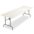 Iceberg IndestrucTable Industrial Folding Table, Rectangular Top, 1,200 lb Capacity, 96w x 30d x 29h, Platinum