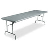 Iceberg IndestrucTable Industrial Folding Table, Rectangular Top, 1,200 lb Capacity, 96w x 30d x 29h, Charcoal