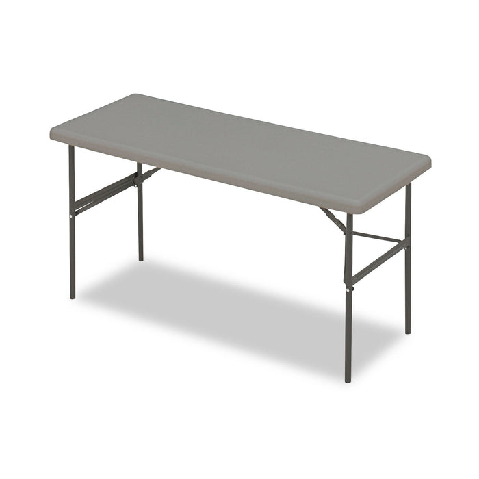 Iceberg IndestrucTable Classic Folding Table, Rectangular Top, 1,200 lb Capacity, 60w x 24d x 29h, Charcoal