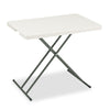 Iceberg IndestrucTable Classic Personal Folding Table, 30w x 20d x 25 to 28h, Platinum