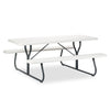 Iceberg IndestrucTable Classic Picnic Table, 72w x 30d x 29h, Platinum/Gray