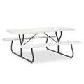 Iceberg IndestrucTable Classic Picnic Table, 72w x 30d x 29h, Platinum/Gray