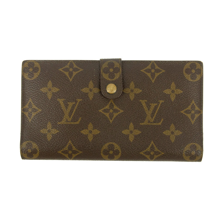 Louis Vuittton Monogram Canvas Brown Long Kisslock Wallet #5392 by Bolt Boutique
