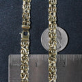 14k Yellow Gold Byzantine Motif Chain Necklace by Bids.com