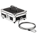 Vaultz Locking Cast Box with Tumbler Lock, 10 x 8.75 x 5, Plastic; Steel, Black and Chrome