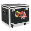 Vaultz Locking Mobile File Chest, Letter/Legal Files, 17.5" x 15.5" x 14.5", Black/Chrome