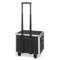 Vaultz Locking Mobile File Chest, Letter/Legal Files, 17.5" x 15.5" x 14.5", Black/Chrome
