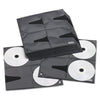 Vaultz Two-Sided CD Refill Pages for Three-Ring Binder, 8 Disc Capacity, Clear/Black, 25/Pack