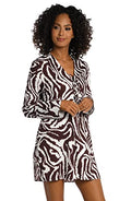 La Blanca Lace up V-Neck Dress Swim Cover up, Size XS by Vanessa Jane