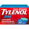 Tylenol PM Extra Strength, Nighttime Pain Reliever & Sleep Aid, 150 ct Caplets