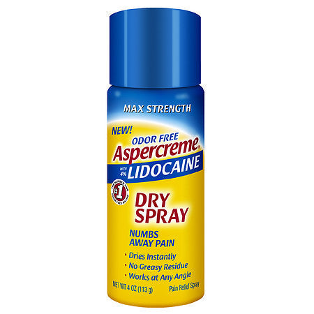 Aspercreme Spray 4% Lidocaine Odor Free 4 oz by Pasteur Pharmacy