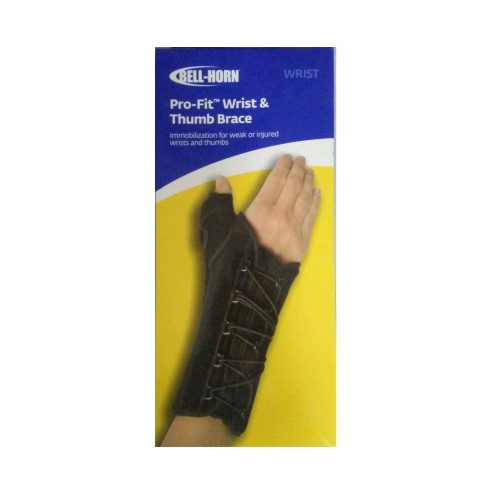 Bell-Horn Pro-Fit Universal Wrist & Thumb Brace Adjustable Single-Pull Immobilizer Splint (Left Hand) by Pasteur Pharmacy