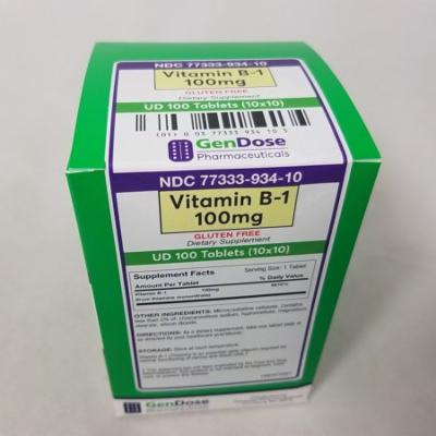 Gendose Vitamin B-1 100 Mg Tab 100 (10X10) Ud by Pasteur Pharmacy