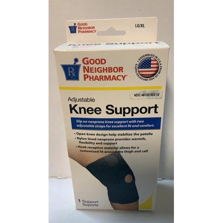 Good Neighbor Pharmacy GNP Knee Support Open Patella Neoprene Black L/XL by Pasteur Pharmacy