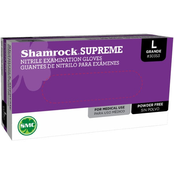 Blue Nitrile Examination Gloves, Shamrock Powder Free, Medium by Pasteur Pharmacy