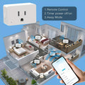 2-Pack: WiFi Smart Plug – 15A, Timer & App Control, Works with Alexa & Google Home by DailySale