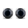 1.70 Ct Round Blue Sapphire Prong 10K Gold Stud Earrings
