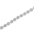 .925 Sterling Silver 1/10 cttw Miracle-Set Round-Cut Diamond "X" Link Tennis Bracelet (I-J color, I2-I3 clarity) - 7.25" by Bids.com