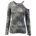 Inc Asymmetrical Animal-Print Top, Size Large by Vanessa Jane