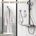 2-Pack: Strong Suction Cup Hooks – Silver Brushed Stainless Steel, No Drilling Required by DailySale