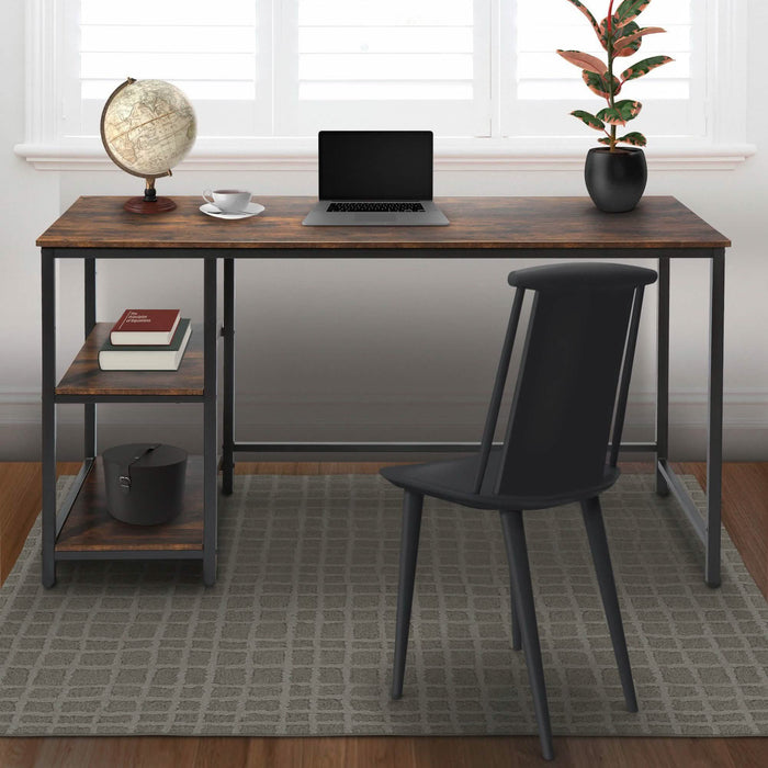 55" Rectangular Desk with Storage Shelves by DailySale