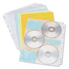 Innovera Two-Sided CD/DVD Pages for Three-Ring Binder, 6 Disc Capacity, Clear, 10/Pack