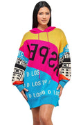 Multi Color Hooded Sweater Dress by The House of Stylez
