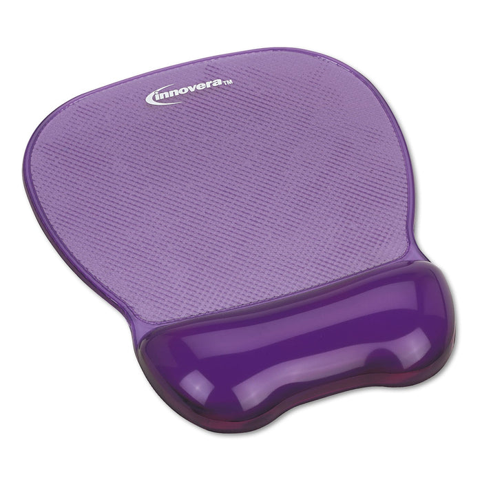 Innovera Mouse Pad with Gel Wrist Rest, 8.25 x 9.62, Purple